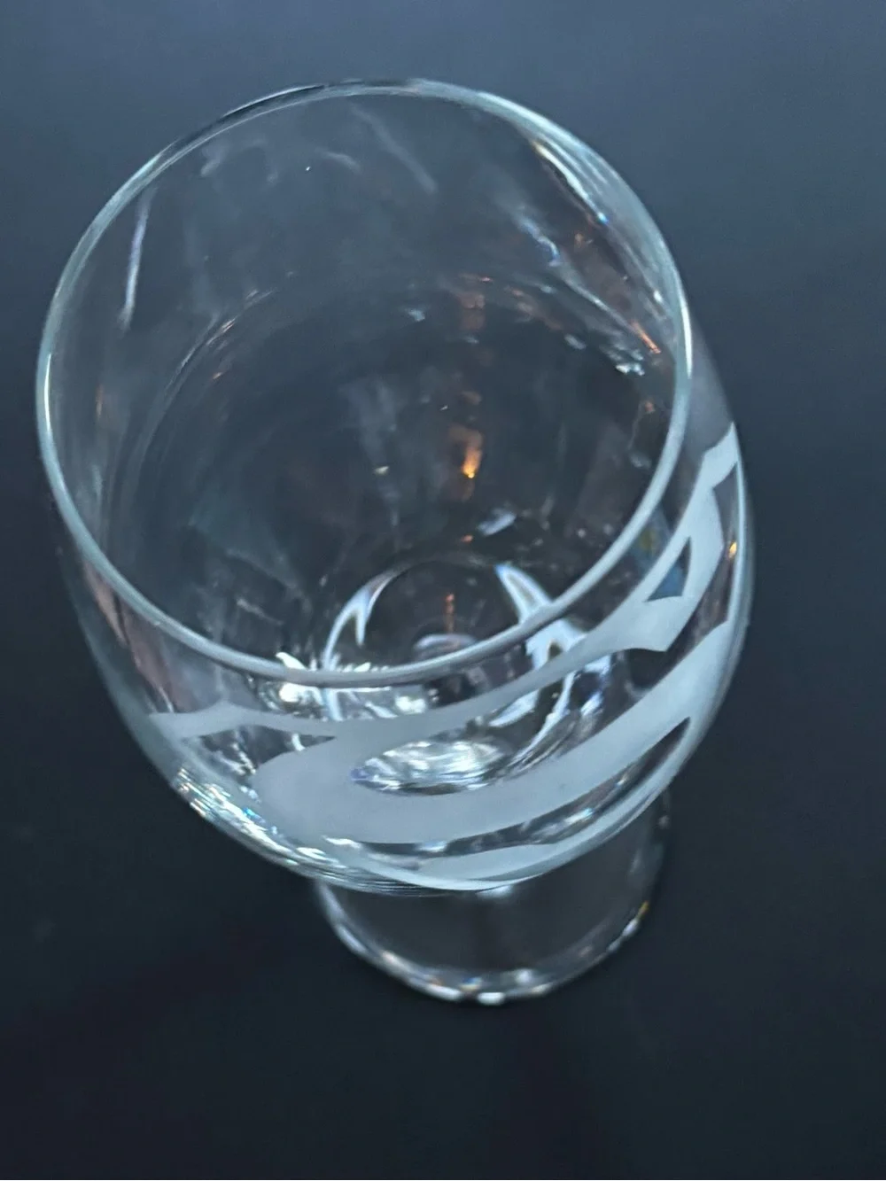 Superman Custom hand-etched stemmed Wine Goblet glass!